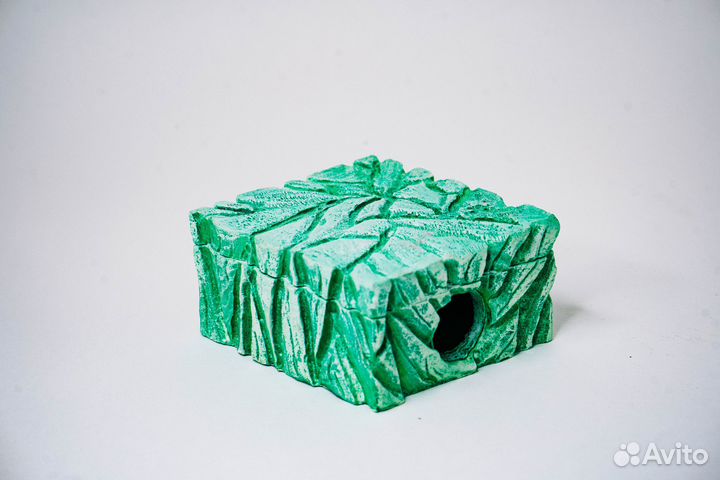 Влажная камера, укрытие и поилка, зеленый