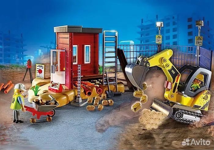 Playmobil City Action 70443 Мини-экскаватор, 117 дет