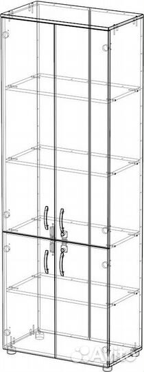 Стеллаж закрытый 4 двери