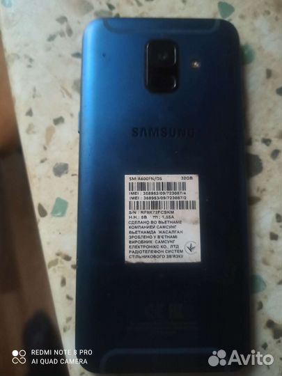 Телефон Samsung a6