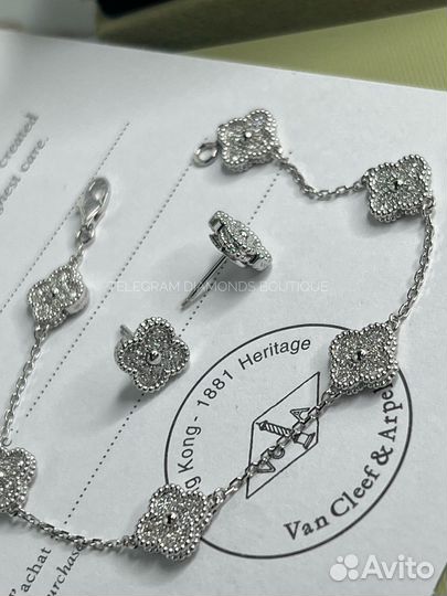 Комплект украшений Van Cleef Alhambra золото 750