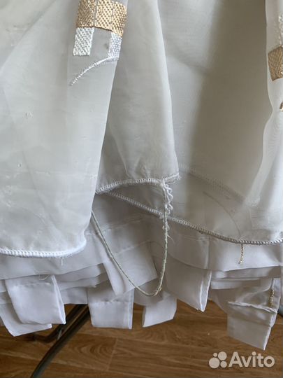 Тюль на петлях б/у большое полотно