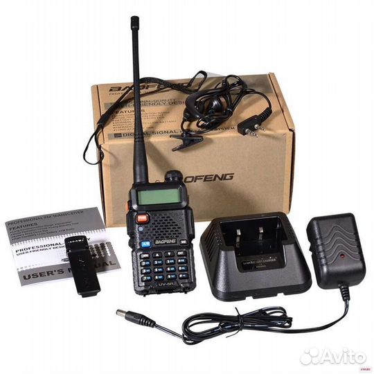 Наушники для рации Beofeng UV-5R с микрофоном