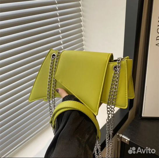 Сумка клатч розовая и зеленая