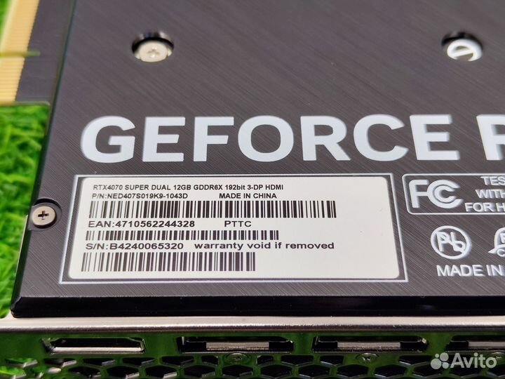 Видеокарта Palit GeForce RTX 4070 super Dual гаран