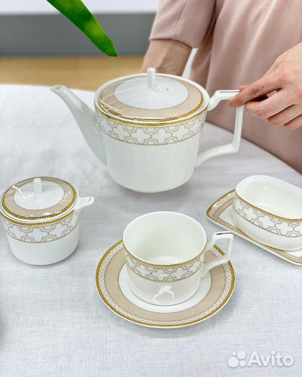 Сервиз Fleur 6 персон Костяной фарфор