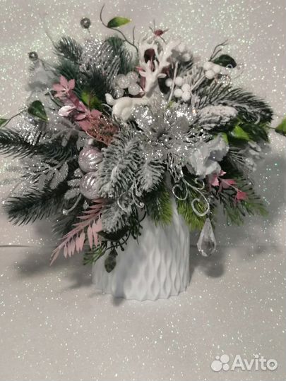 Новогодняя композиция ручная работа
