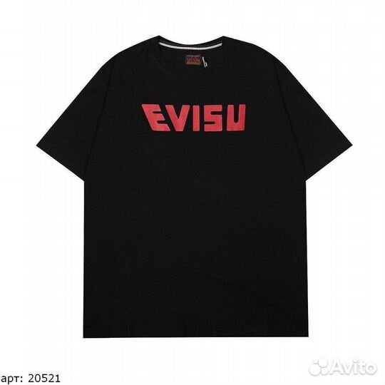 Футболка Evisu square face Чёрная