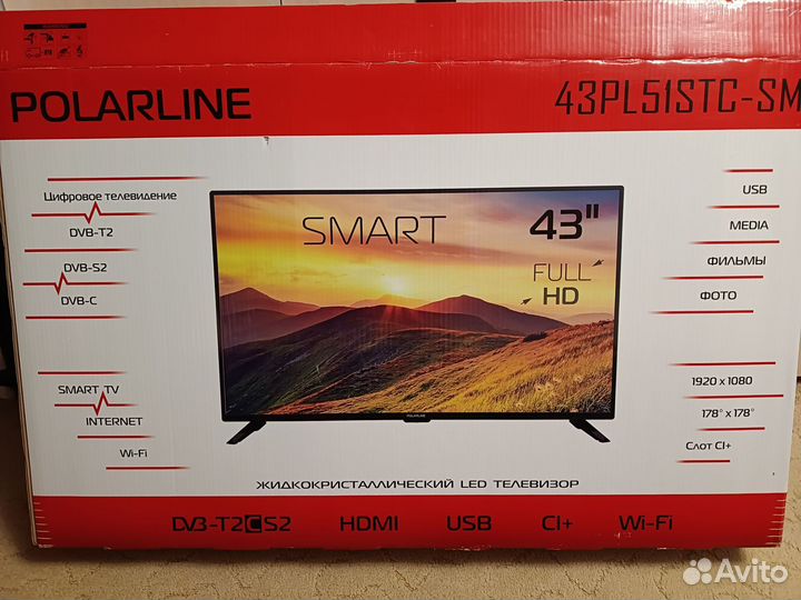 Телевизор Polarline 43 Full HD Smart