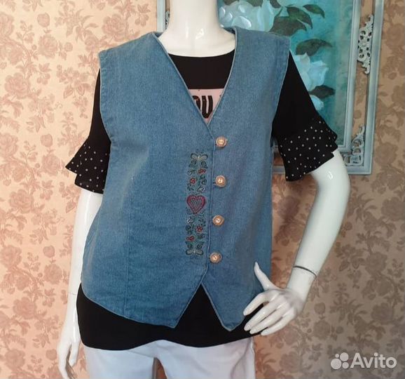 Винтажный жилет. 48/52 размер