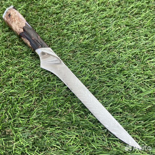 Нож обвалочный из стали VG-10,дерево акрил