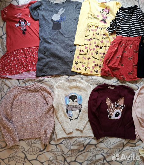 Для девочки Толстовки 3 шт, джинсы 4 шт,платья 5шт