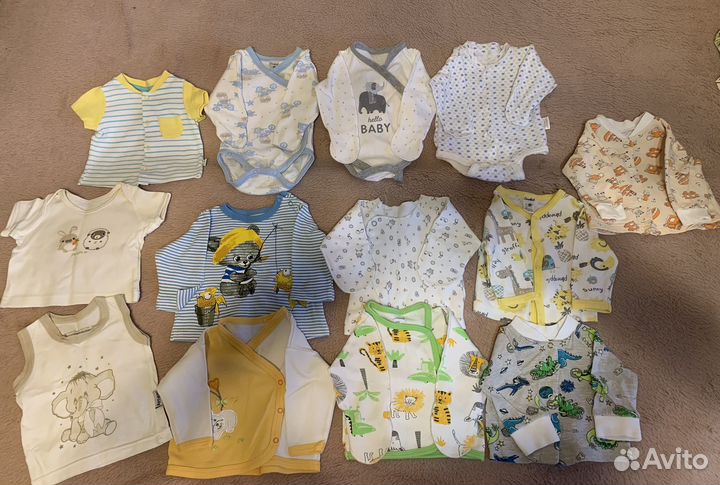 Детские вещи на новорожденного мальчика 56-62