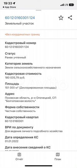 Участок 15,1 га (СНТ, ДНП)