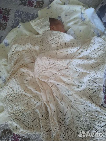 Плед детский вязаный ручная работа