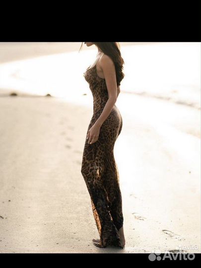 Платье в пол леопард в стиле Rat&Boa