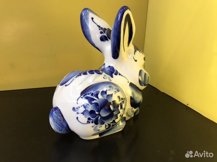 Z.5703 кролик Гжель большой (15х15 см)