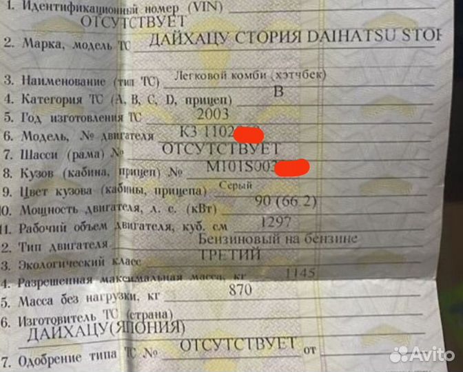 Двери daihatsu storia M101