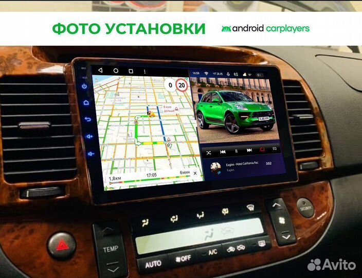 Магнитола android 2.32 Camry 30 2001-06 wood