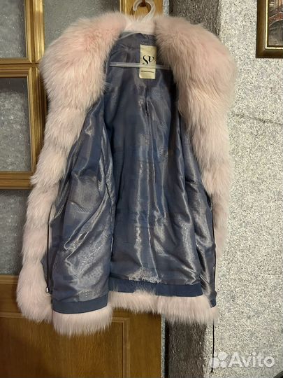 Джинсовая куртка с мехом женская