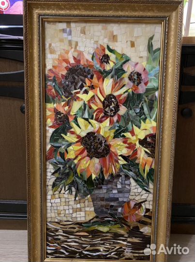Мозаичная картина «Подсолнухи»