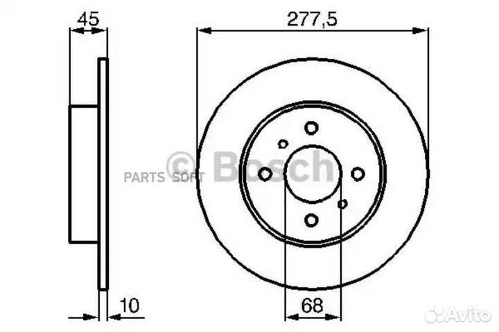 Bosch 0986479105 Тормозной диск