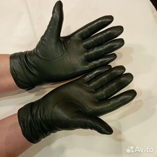Перчатки женские, кожаные класса люкс