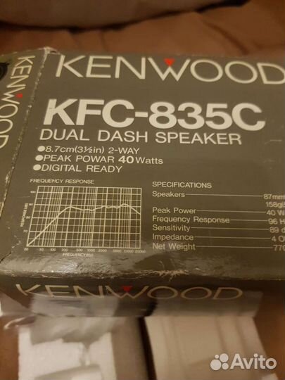 Колонки автомобильные kenwood KFC-835C 40W