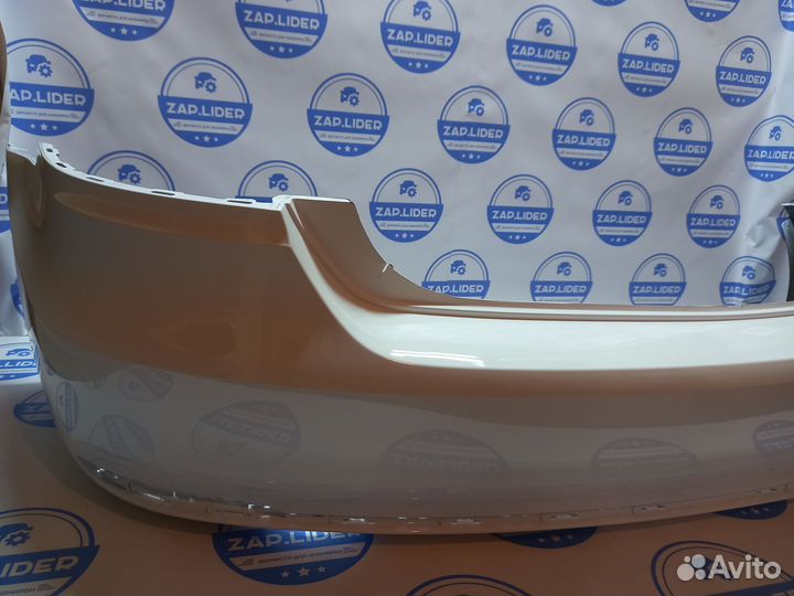 Бампер задний белый Поло 5 2015-2020