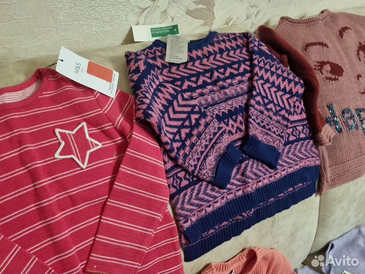Вещи новые пакетом, m&s, benetton 110-116