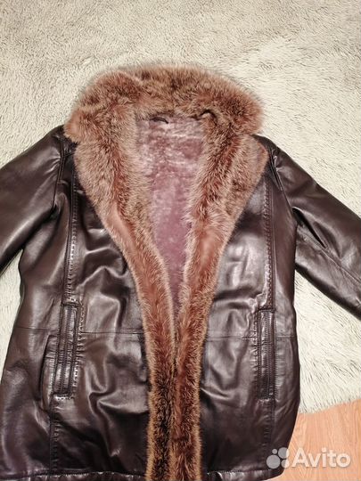 Кожаная дубленка мужская