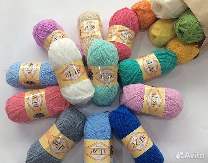 Пряжа плюшевая Софти