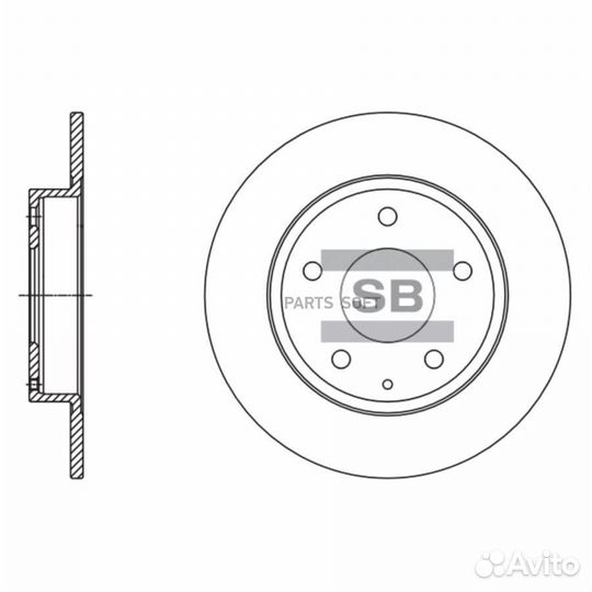 Диск тормозной передний Mazda 3 2013- sangsin brake SD4422