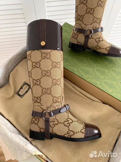 Кожаные сапоги gucci