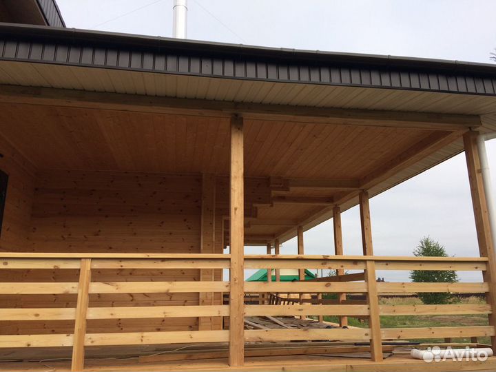 Деревянный экологичный дом из двойного бруса