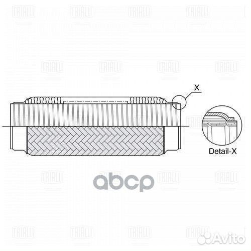 Виброкомпенсатор вых. трубы (Гофра) 60x330 Inte