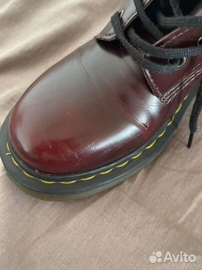 Ботинки DR. martens Vegan бордовые (оригинал)