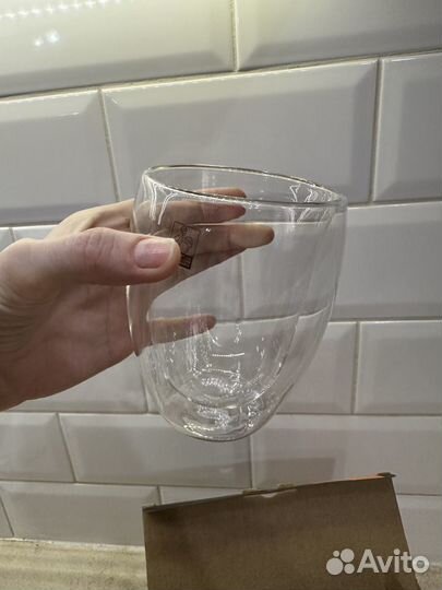Новые стаканы с двойным дном дутые rohe