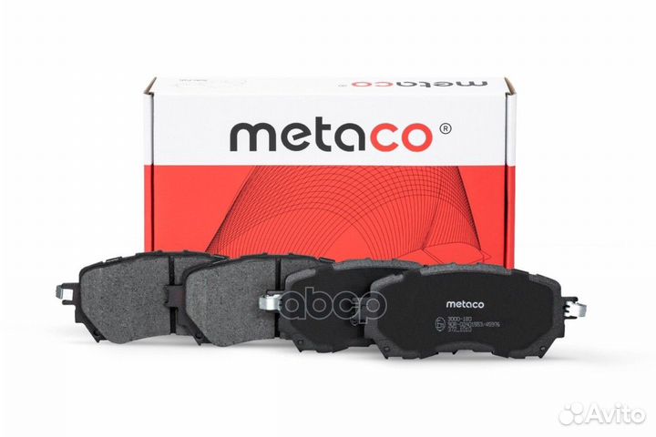 Колодки тормозные передние к-кт 3000-180 metaco