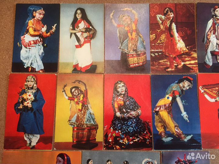 Индийские куклы 1968 СССР Открытки (чистые)