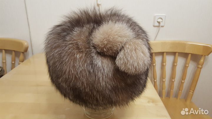 Шапка из лисы чернобурка