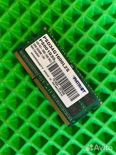 Озу RAM Patriot DDR3 12800 4GB - Универсальная