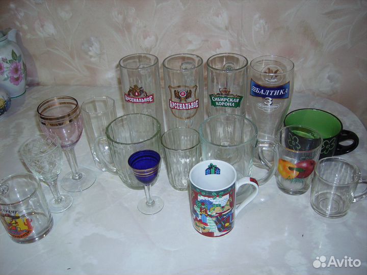 Пивные кружки, бокалы и фужеры