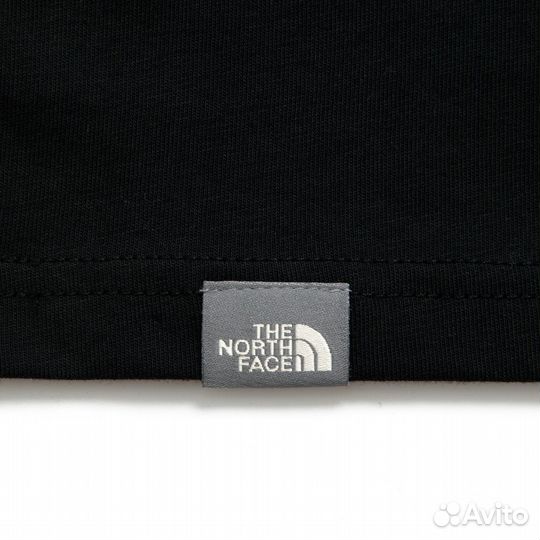 Мужской черный лонгслив лого The North Face хлопок