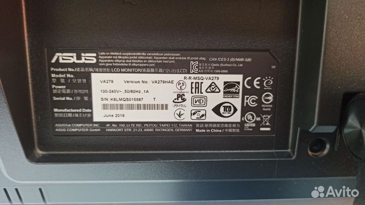 Монитор asus 27 дюймов