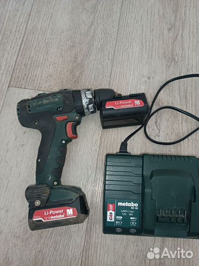 Шуруповерты аккумуляторные бу metabo 12v