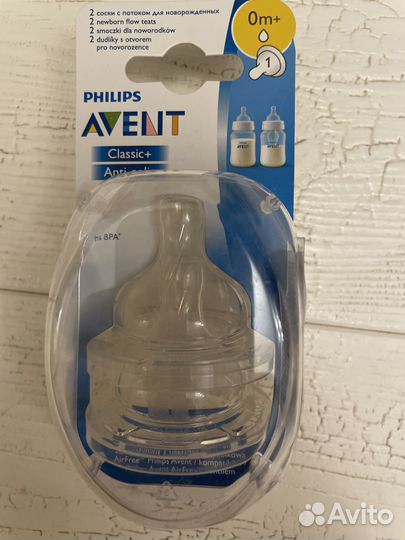 Новая соска Philips Avent Anti-colic, Classic,2 шт