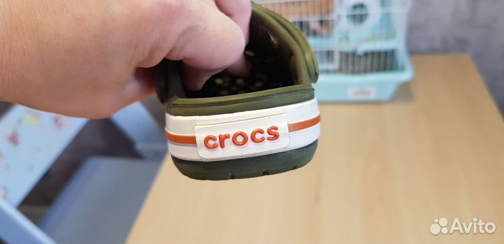 Crocs сабо шлепки размер c6 хаки темно-зеленые