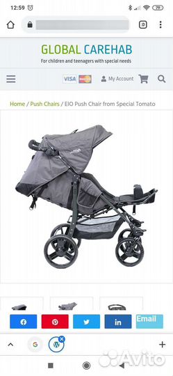 Прогулочная коляска для детей с дцп Special Tomato