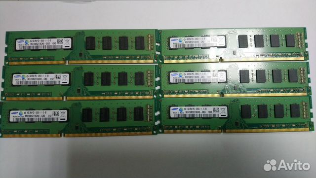 Оперативная память: Samsung, 4Gb, 2Rx8, PC3-12800U